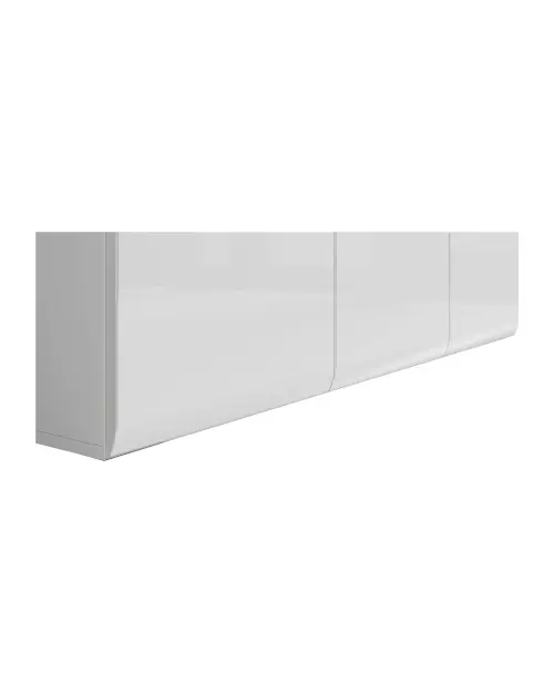 Cómoda Azteca Trio 150 cm con 3 puertas y 3 cajones blanco brillo