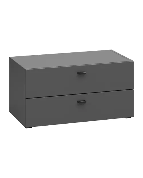 Cómoda System 64 con 2 cajones grafito