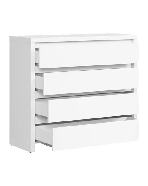 Cómoda Kaspian 105 cm con 4 cajones blanca