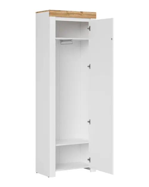 Estantería Holten 67 cm con puertas blanco brillo