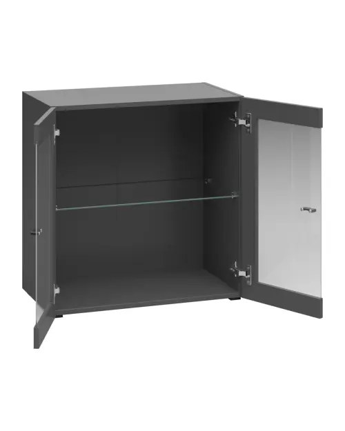 Vitrina System 64 de 2 puertas grafito