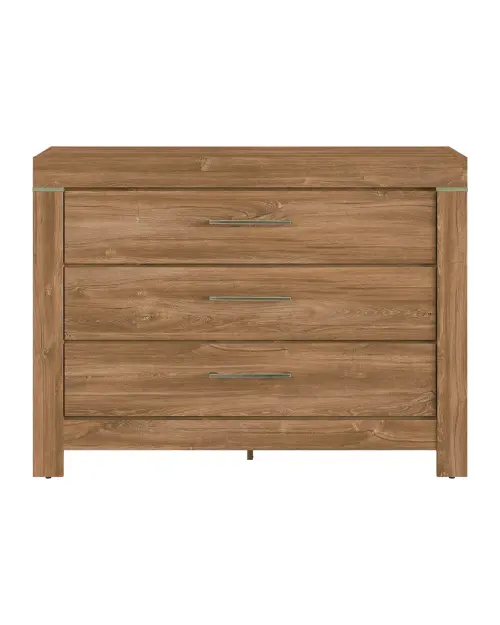 Cómoda Gent 115 cm con 3 cajones roble stirling