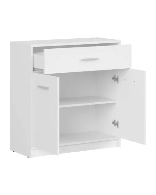 Cómoda Nepo Plus 80 cm con 2 puertas y un cajón blanca