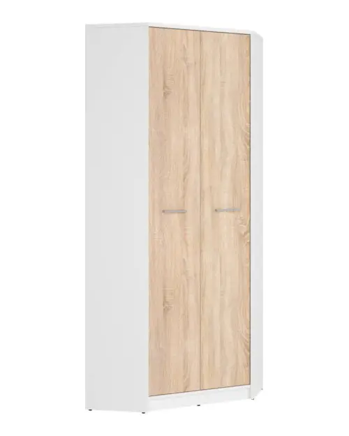 Armario de esquina Nepo Plus 80x80 cm blanco/roble sonoma