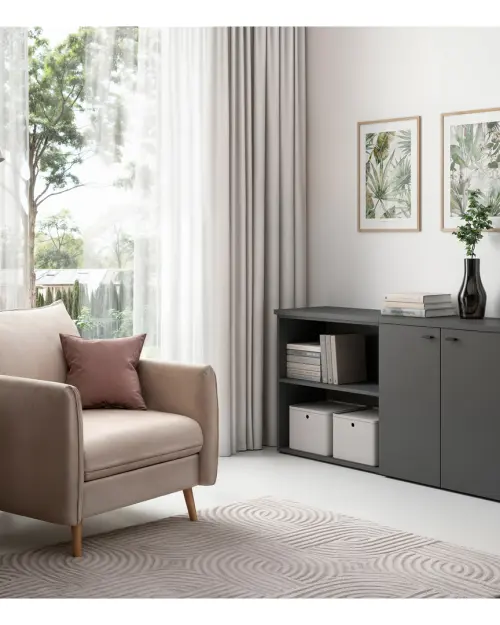 Estantería System 64 con estante grafito