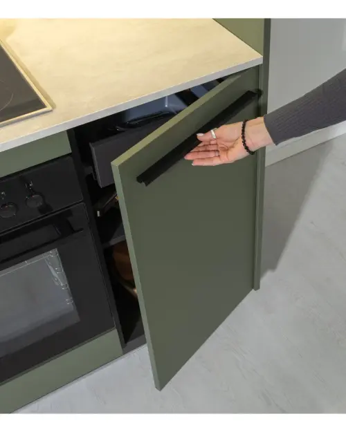 Conjunto de cocina Milino Small 210 cm verde con encimera