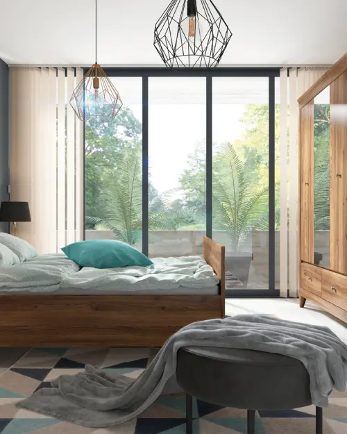 Cama Bergen 140x200 alerce sibiu dorado