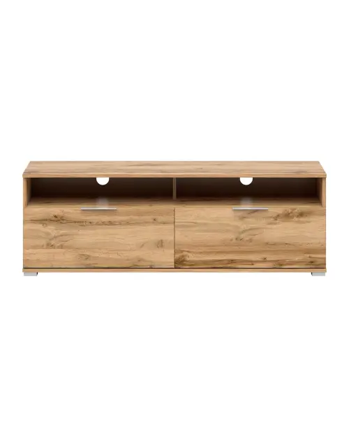 Mueble RTV Zele 135 cm con 2 cajones roble wotan