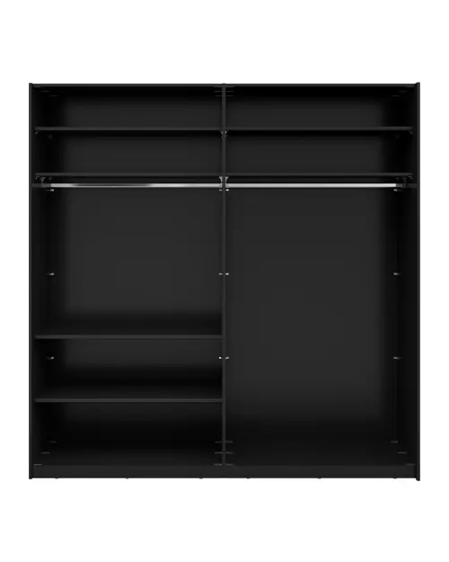 Шкаф-купе MIX 215 см черный/светло-серый/антрацит/дуб эвок