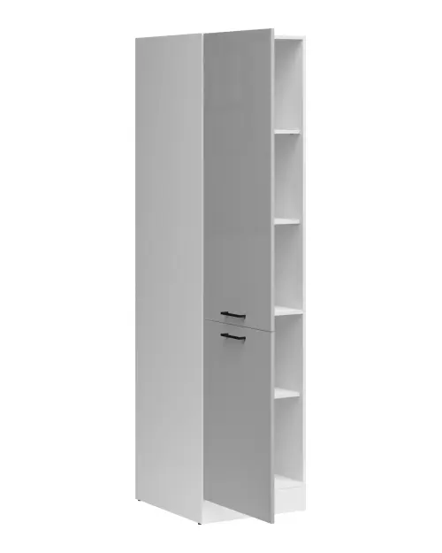 Mueble bajo de cocina Junona Line 50 cm alto izquierdo gris claro brillo