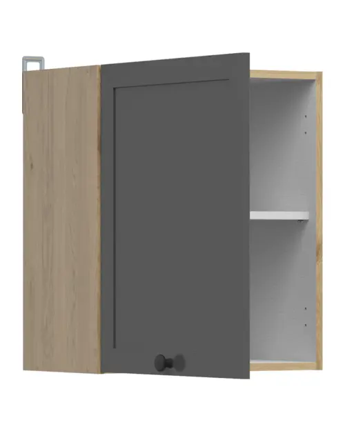 Mueble de cocina superior Junona Line 50 cm con puerta izquierda/derecha roble bernstein/grafito