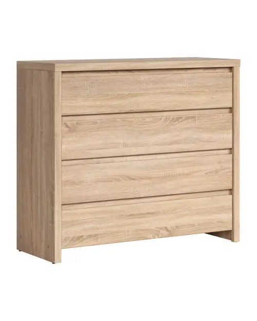 Cómoda Kaspian con 4 cajones roble sonoma