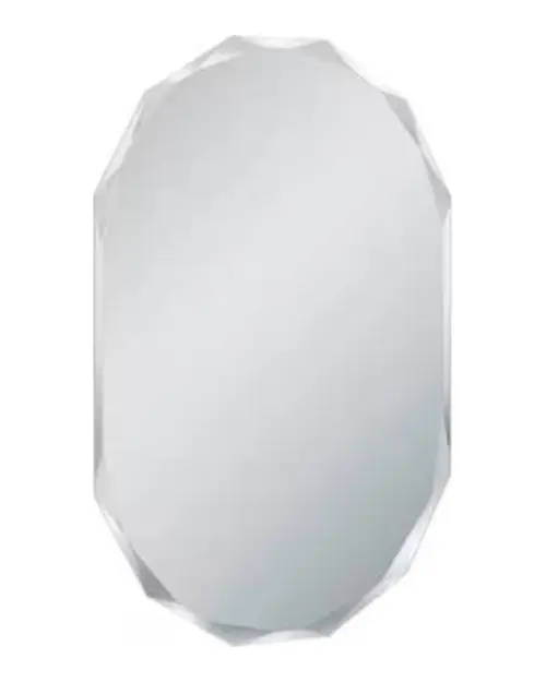 Espejo de pared Liv con marco 50x70 cm ovalado plateado