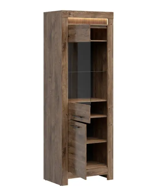 Vitrina Torin 71 cm con 2 puertas roble ribbeck marrón