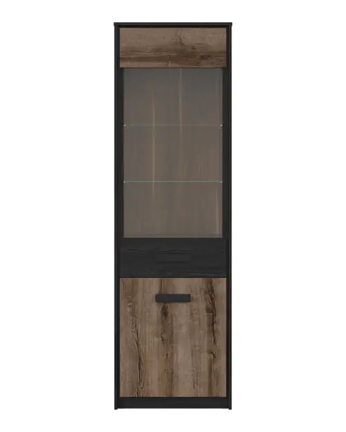 Vitrina Kassel 60 cm con 2 puertas roble monastery