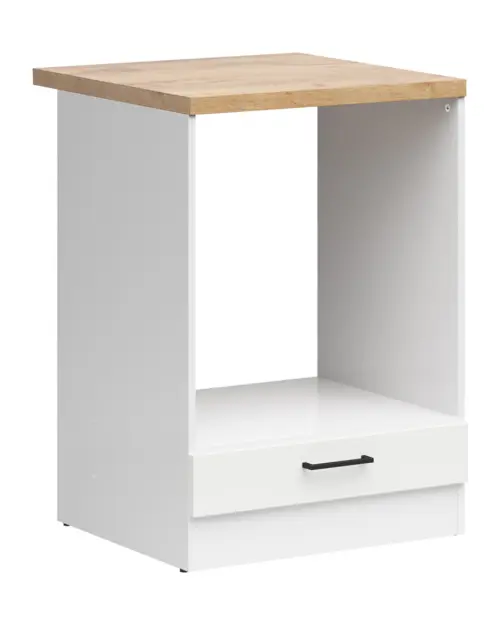 Mueble de cocina para horno encastrable Junona Line 60 cm tiza brillo con encimera