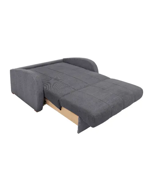 Sofá de dos plazas con función de cama y arcón POLI gris