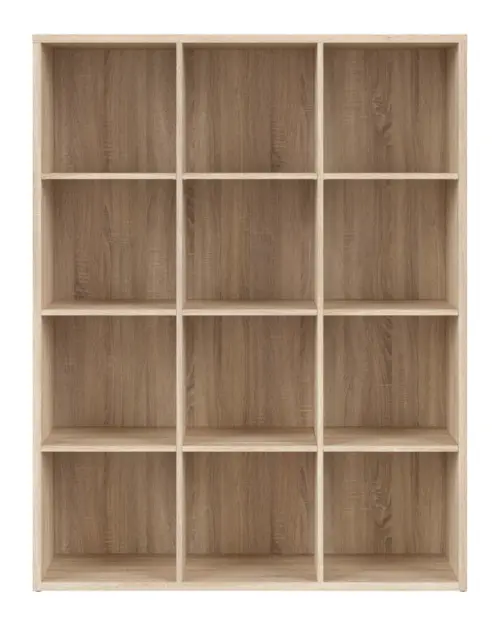 Estantería Nepo Plus 114 cm con 12 estantes roble sonoma