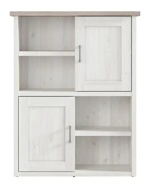 Bookcase Luca Juzi 106 cm with 2 doors and 4 shelves light sibiu larch