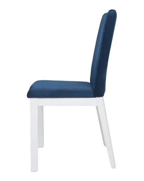 Silla tapizada Holten 2 de terciopelo azul marino
