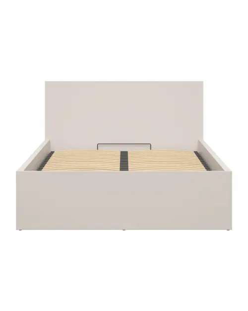 Cama Tetrix 140x200 con somier y contenedor cachemira