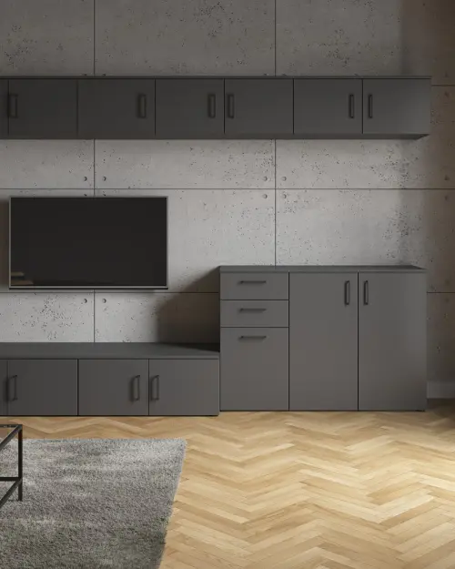 Estantería MultiDo 80 cm con 2 puertas atelier claro