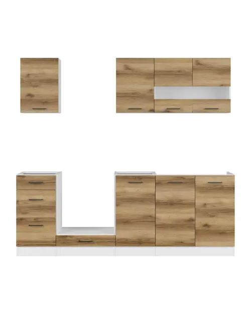 Zestaw kuchenny Junona Line 220 cm dąb delano jasny