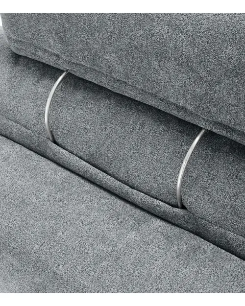 Sofá rinconera universal Norfolk convertible con arcón antracita