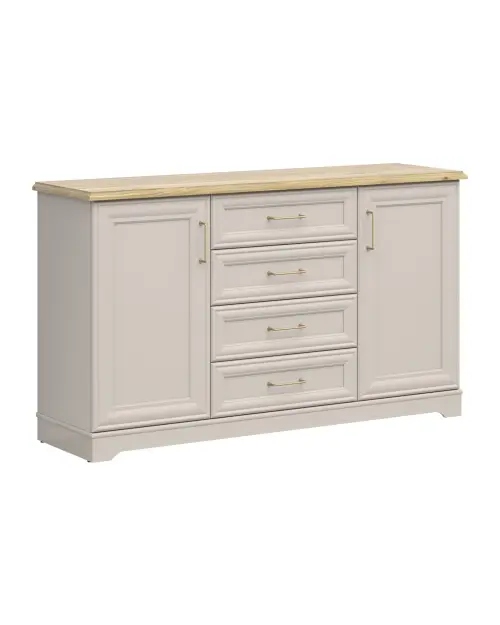 Cómoda Anga 154 cm con 2 puertas y 4 cajones cachemira/roble mauvella