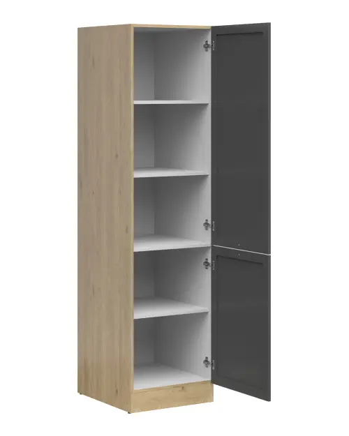 Mueble de cocina inferior Junona Line 50 cm alto derecho roble bernstein/grafito