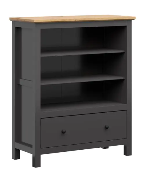 Estantería Hesen 101 cm con cajón y 3 estantes grafito