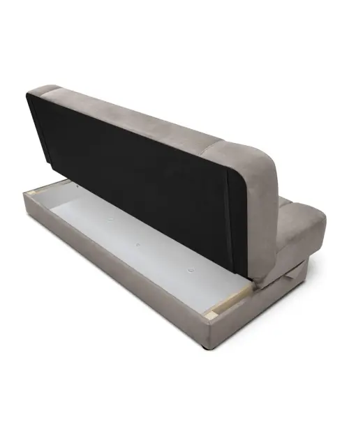 Trzyosobowa sofa z funkcją spania Lami z pojemnikiem taupe