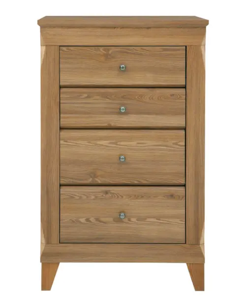 Cómoda Bergen 72 cm con 4 cajones alerce sibiu dorado