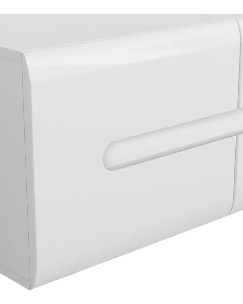 Mueble RTV Azteca Trio 150 cm con 2 puertas y 2 cajones blanco brillo