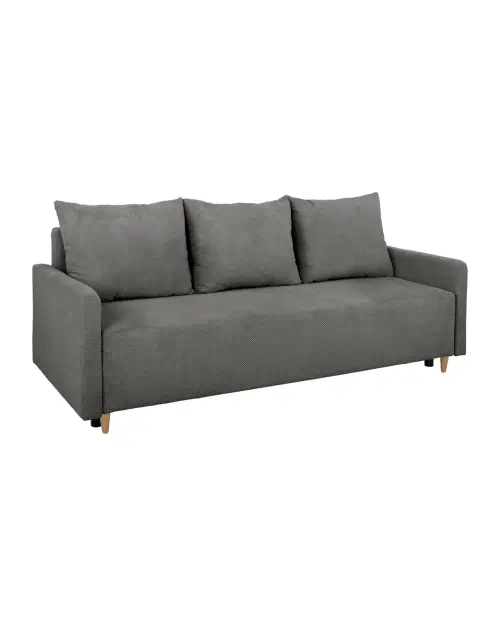 Sofá de tres plazas Sigma convertible con arcón gris