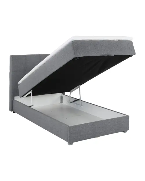 Cama continental Winer 100x200 con contenedor gris