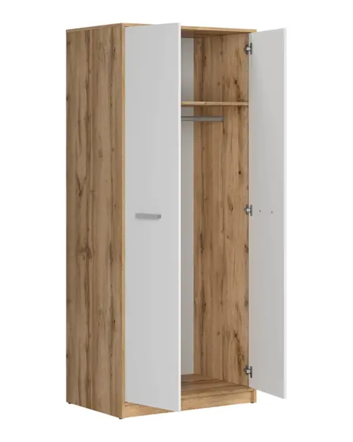 Two-door wardrobe Matos 80 cm wotan oak/white