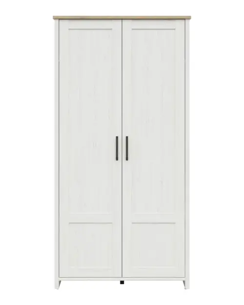 Armario de dos puertas Loksa 101 cm pino andersen blanco/roble grandson