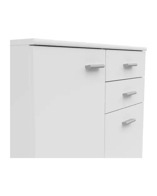 Chest of drawers Noeda 71 cm with 2 doors and 2 drawers white