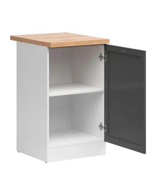 Szafka dolna kuchenna Junona Line 50 cm prawa grafit z blatem