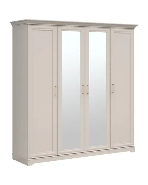 Armario de cuatro puertas Anga 210 cm con espejo cachemira