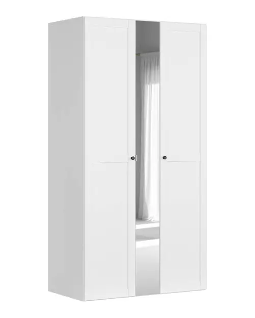 Armario modular Flex 125 cm con puertas y espejo blanco