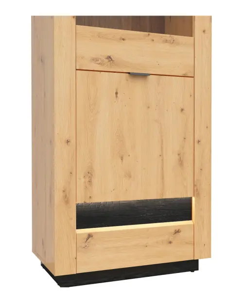 Vitrina Ostia 67 cm con 2 puertas roble artisan