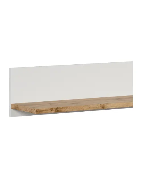 Estante de pared Holten 156 cm blanco/roble wotan