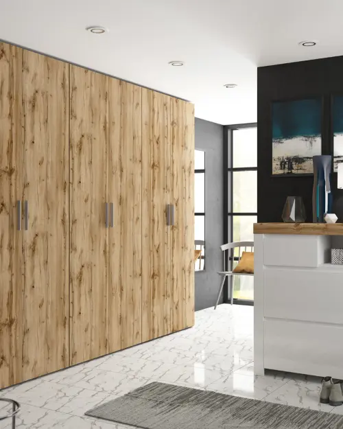 Szafa dwudrzwiowa Flex 100 cm grafit/dąb artisan