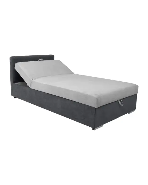 Тахта Rico с ящиком и регулировкой спинки серая