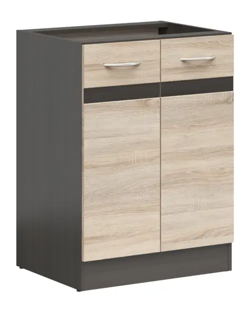 Szafka dolna kuchenna Junona Line 60 cm dwudrzwiowa dąb sonoma