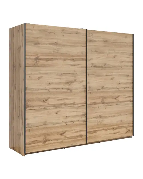 Armario de puertas correderas Tetrix 220 cm roble wotan