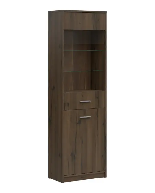 Vitrina Nepo Plus 60 cm con 2 puertas roble noble