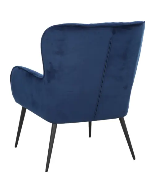 Wingback chair Samon navy blue